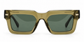 SET 03 — Motel sunglasses in Green with green lenses, front view