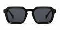 SET 01 — Checkout sunglasses in Black with grey lenses, front view