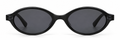 SET 05 — Plus One sunglasses in Black with grey lenses, front view
