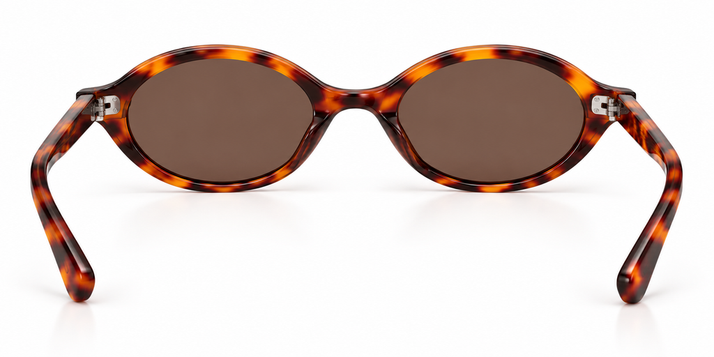 SET 05 — Plus One sunglasses in Tortoiseshell with brown lenses, back view
