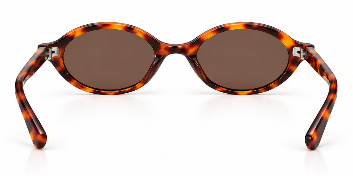 SET 05 — Plus One sunglasses in Tortoiseshell with brown lenses, back view