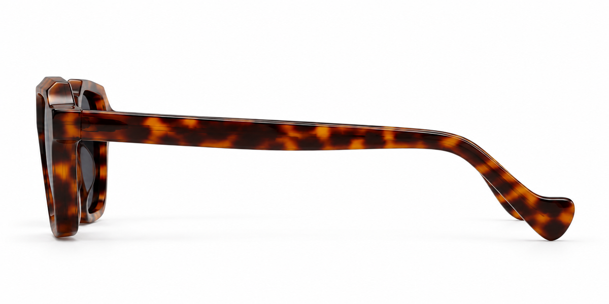 SET 01 — Checkout sunglasses in Tortoiseshell with grey lenses, side view